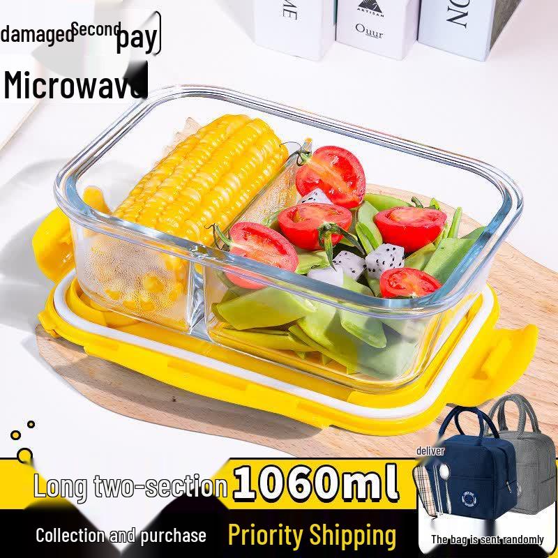 Yuro Glass Microwave-Safe Divided Lunch Box