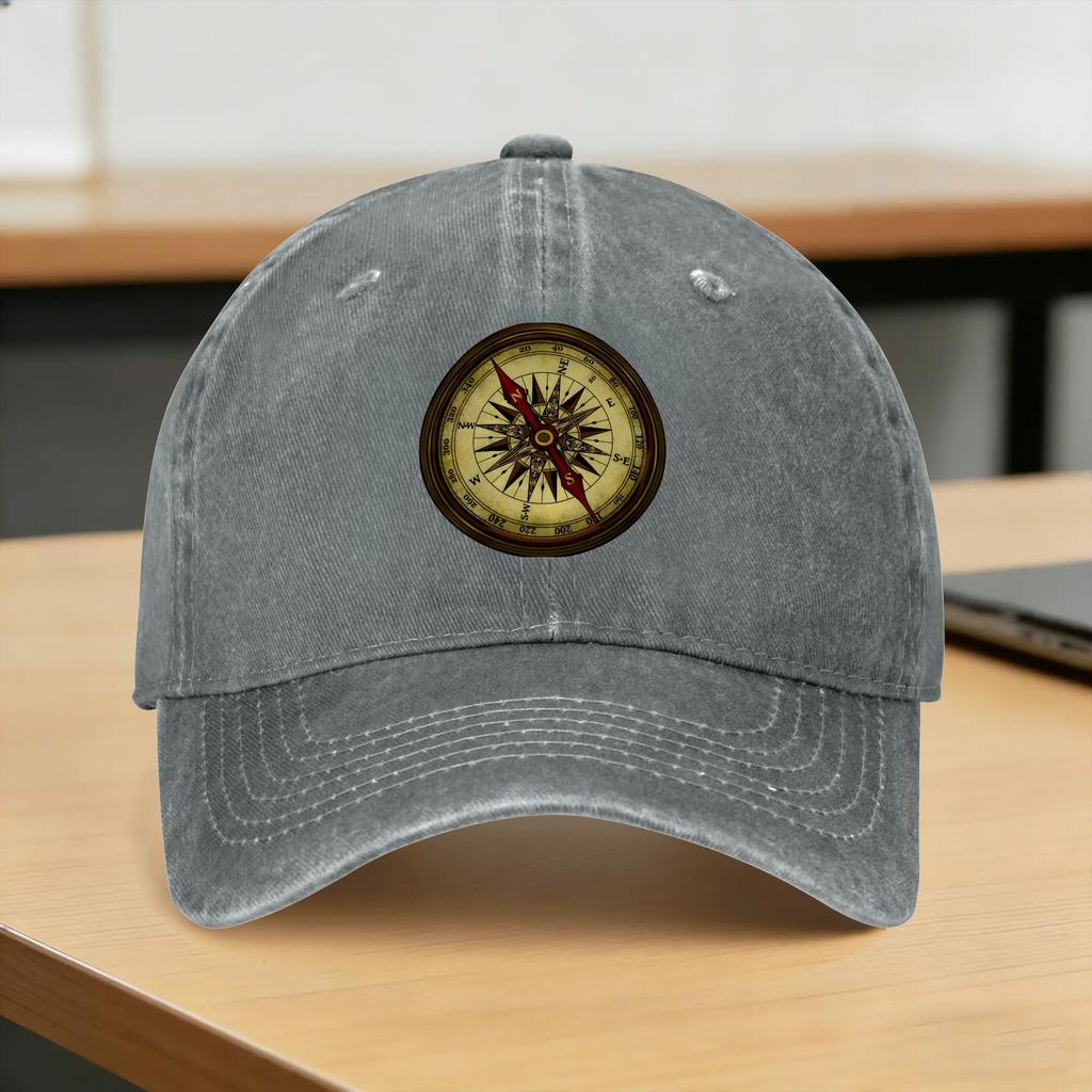 Baseball Cap Compass Funny Adventure Spring Yk Funny Hip Hop Hats UnisexTeens Custom Running Hippie Breathable Snapback Cap
