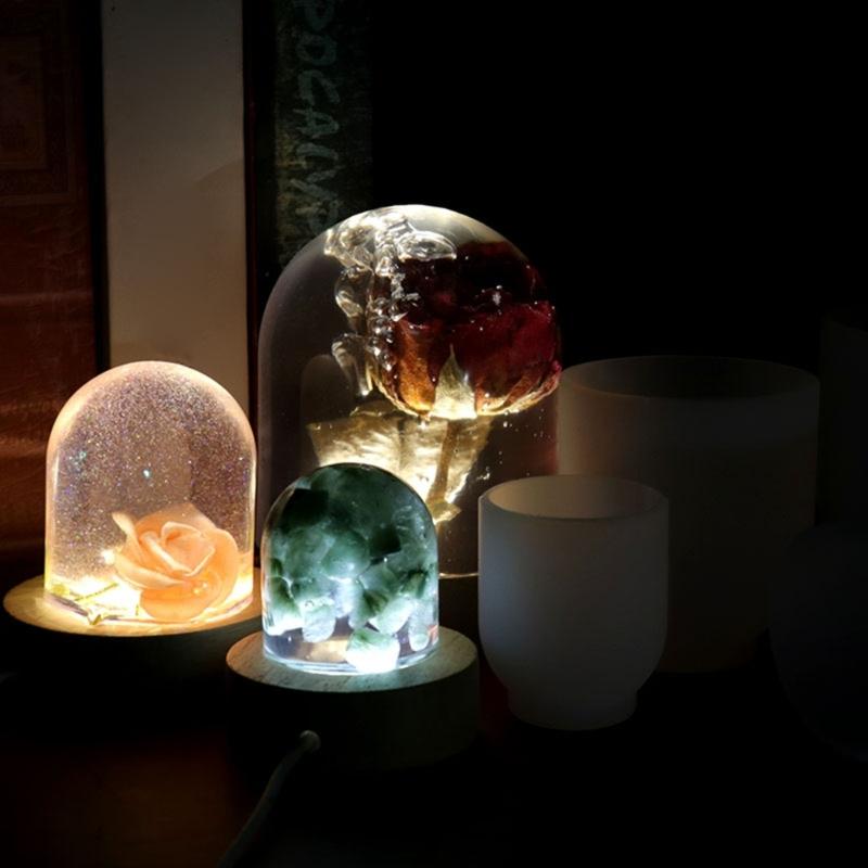 Semi-cylindrical Silicone Mold Epoxy Casting Mold 3d Seamless Mold for Flower Preservation Craft Art Making Home Decor