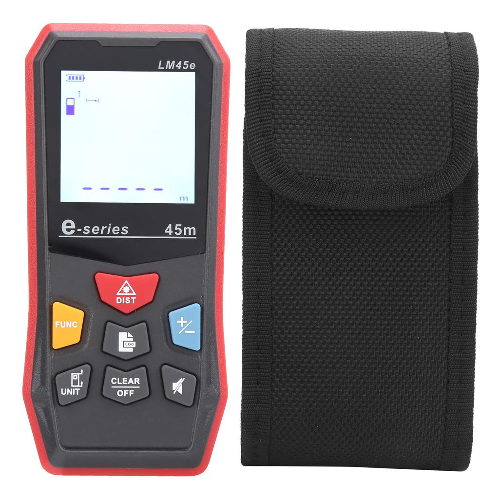 LM45e Infrared Laser Range Finder Portable Digital Distance Meter Area Volume Measurement