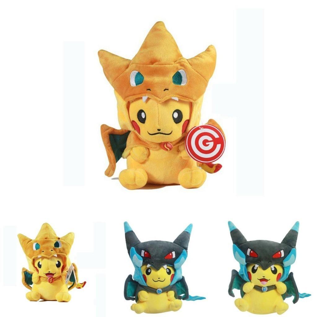 Pikachu Plush Cosplay Toys Mega Pokemon Cos Charizard Soft Stuffed Toy Kids