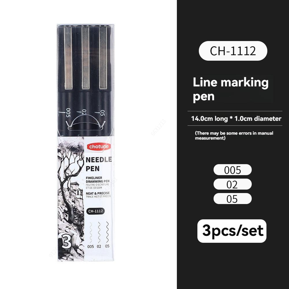 3/15Tip Black Pigment Micro-Pen Fineliner Ink PensDrawing Artist Illustration Pens Multiliner for Sketching Anime Manga Design