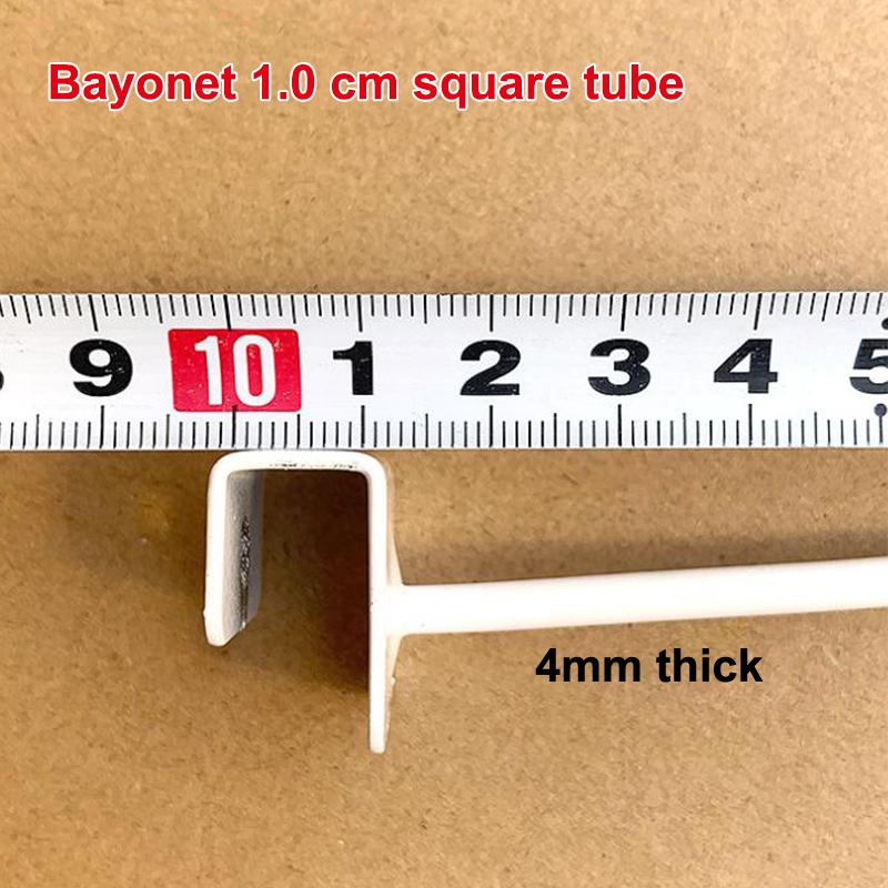 10PCS Retail Shop Peg Goods Display Shelf Supermarket Hanger Hooks Multi-Purpose Square Tube Rack Punch-free Hooks