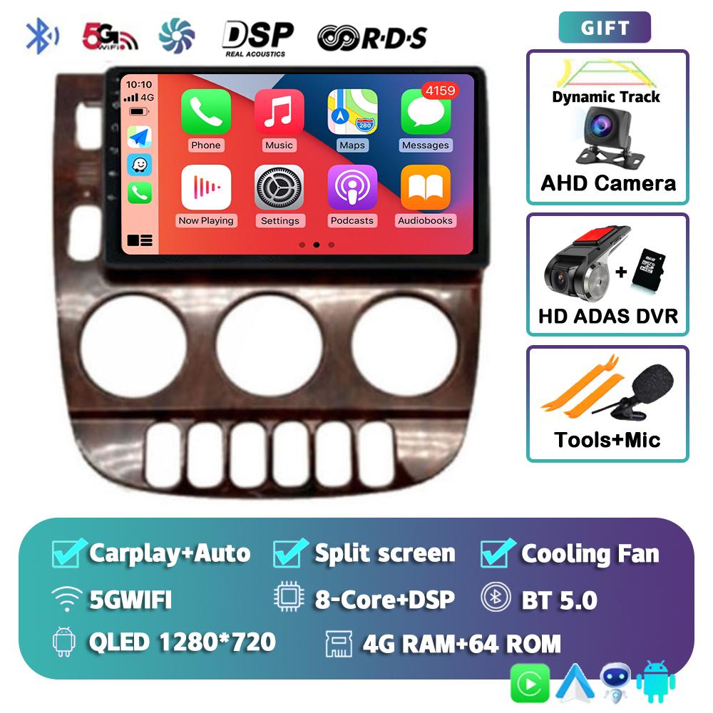 Android 13 Carplay Auto For Benz M-Class W163 ML 1997 1998 1999 2001 2002 2003 2004 2005 Car Radio Multimedia Player Stereo DSP