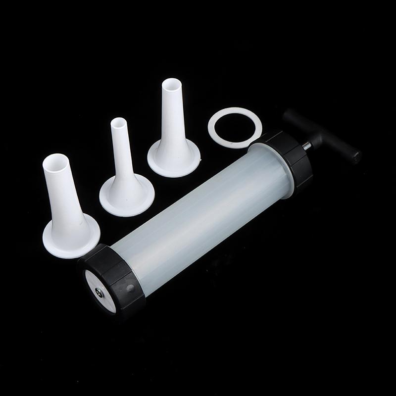 Meat Fillers Machine Sausage Maker Stuffer Push Manual Press 3 Nozzles Funnel