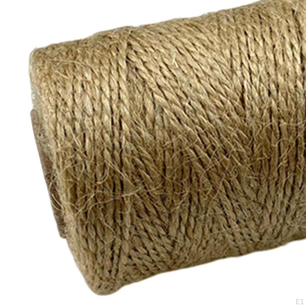 Fine Jute Twine Hemp Gift Wrapping Rope for DIY Artwork Packing Bundling