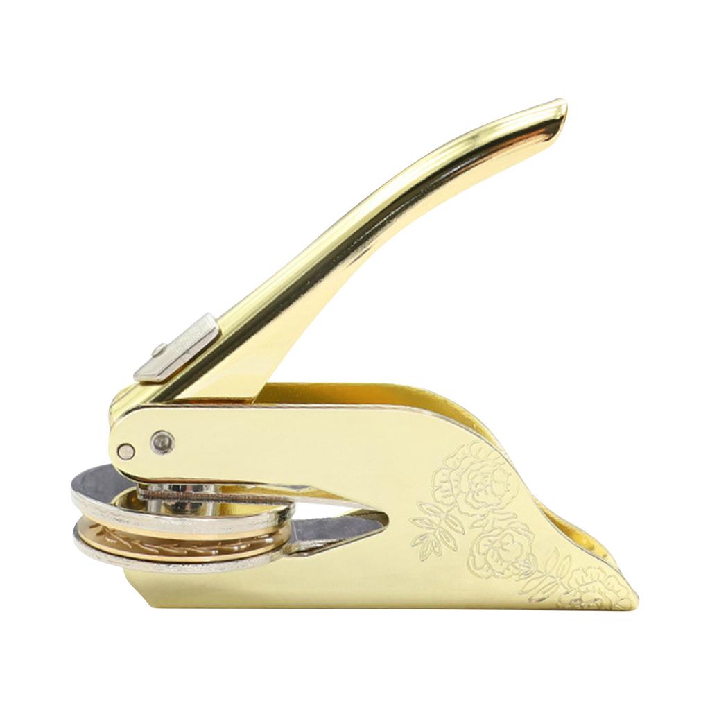 Personalized Book Embossed Seal Customized Floral Book Embossed Seal With Name, From The Library, Suitable For Book Lovers