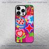 Colorful Star Phone Case For iPhone 17,16,15,14,13,12,11 Pro Max Plus Colorful Gradient Soft TPU Black Cover