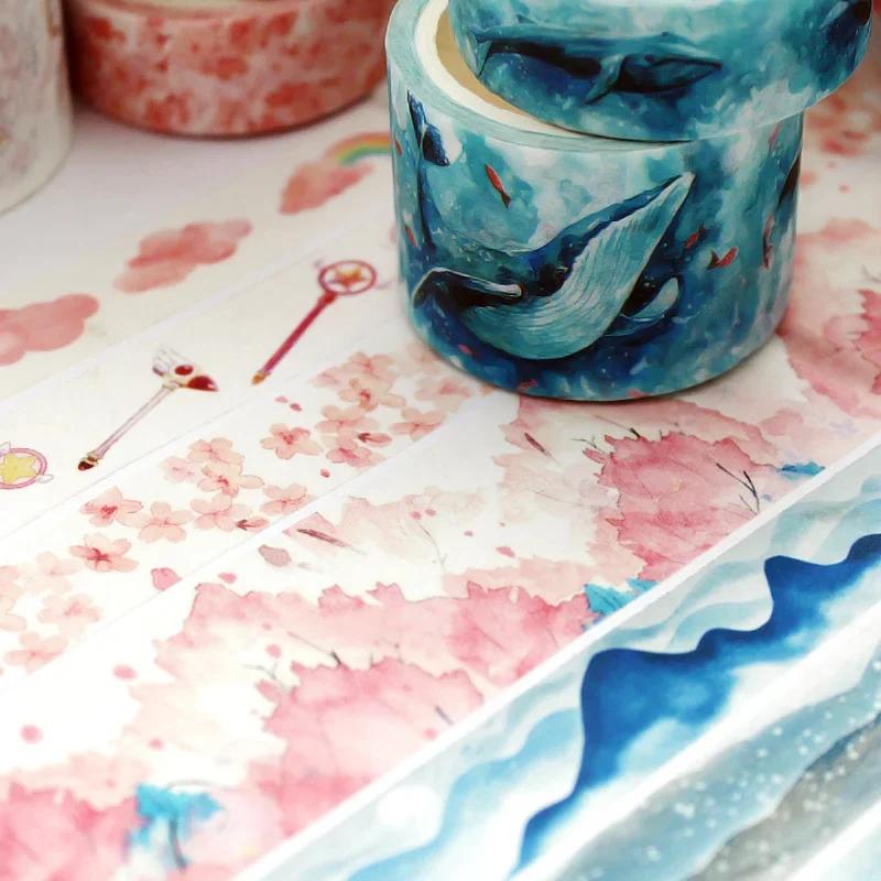 3 Rolls Per Box Landscape Series Decorative Tape Hand Account Collage DIY Decorative Materials Student Gift Decorative Tape