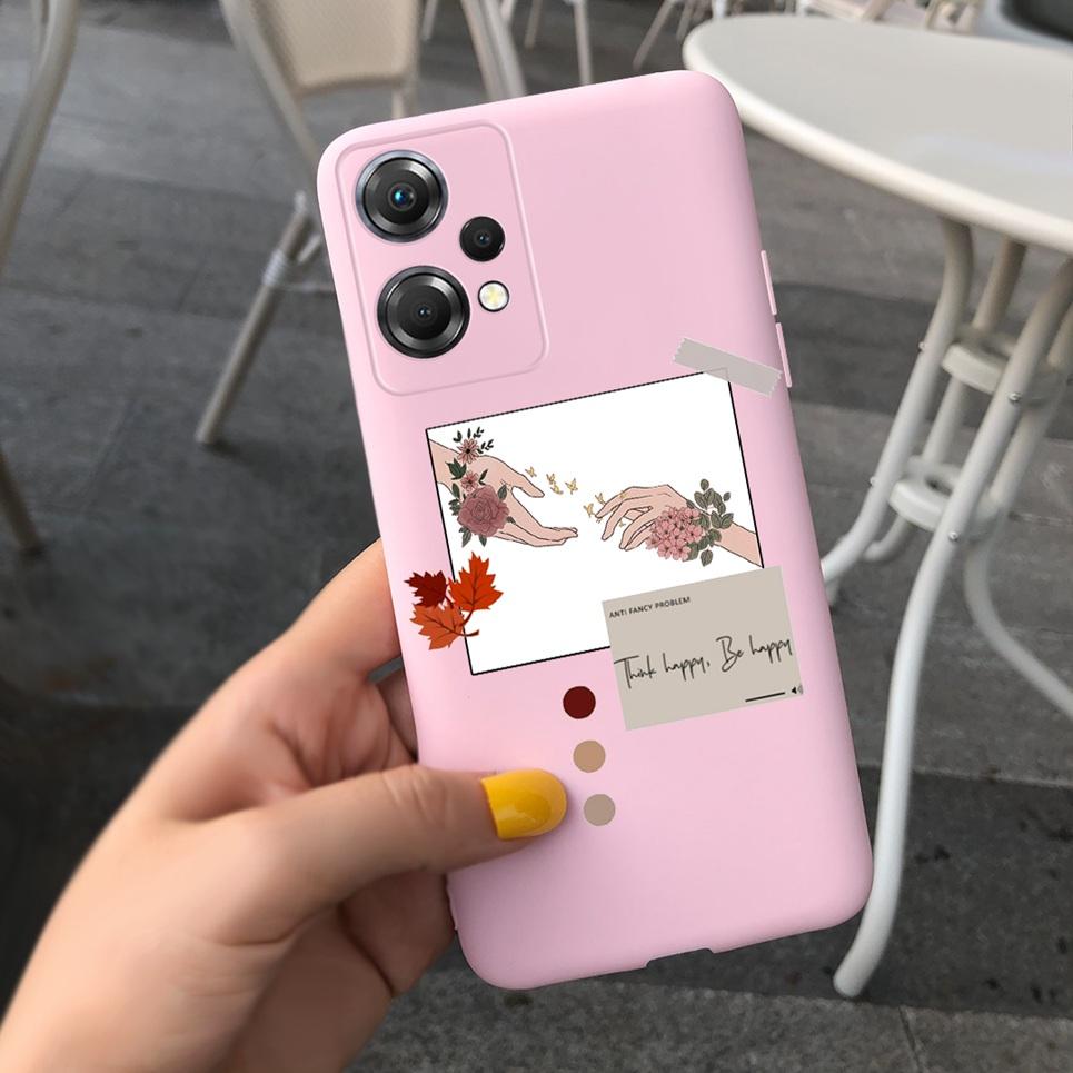 For One Plus Nord CE 2 Lite Phone Case Soft Matte Silcione TPU Back Cover For OnePlus Nord CE2 Lite 5G Mobile Coques Flower Capa