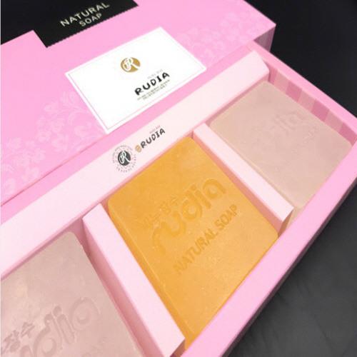 Fullvic Acid Lydia Pink Square Soap Set (3 Pieces)