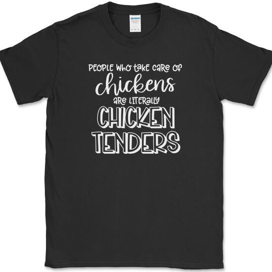 

Chicken Tenders T-Shirt Funny Hen Raiser Egg Farmer Homestead Novelty Cotton Tee 4XL