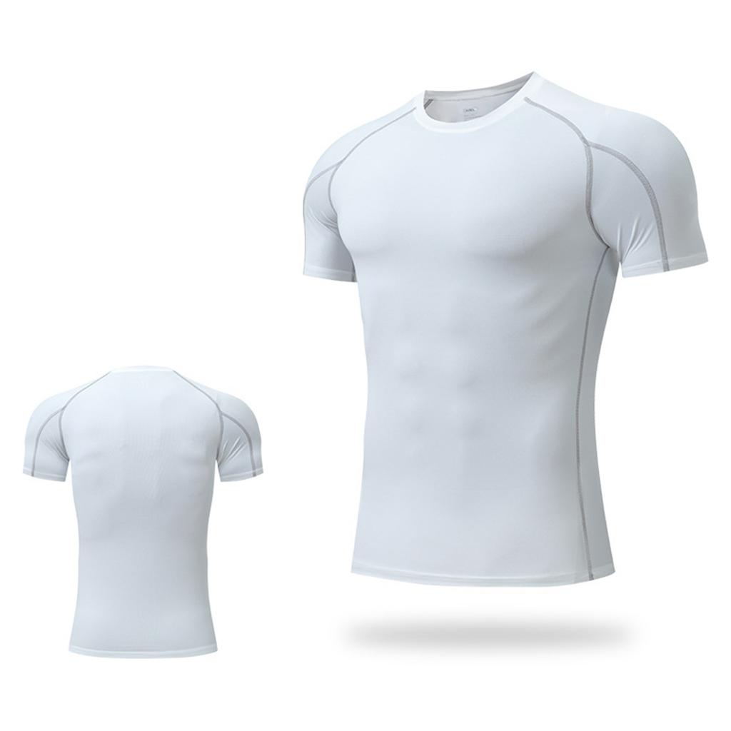 Men's PRO Tight Fitting Short Sleeved Sports Running Training Clothes Basketball Fitness Clothes Quick Drying Short Sleeved T-shirt