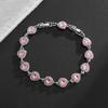 Bracelet Charm Élégant pour Femme Incrusté de Cristal Mode Bijoux de Fiançailles Mariage
