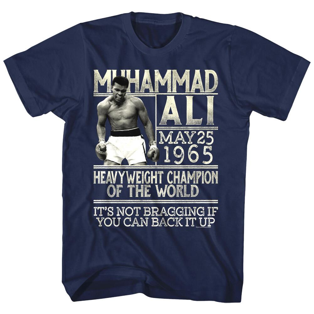 Muhammad Ali Heavyweight Champion of the World 1965 Mens T Shirt Boxing Legend L