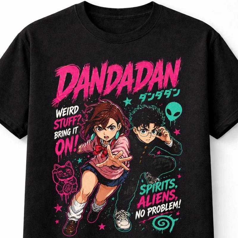 Dandadan Anime Momo Ayase Okarun Spirits Aliens Graphic Unisex TShirt S