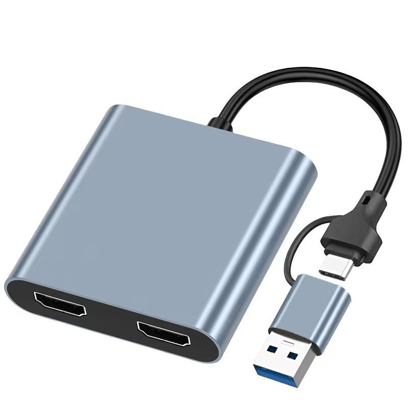 4-in-1 USB-C Docking Station: Dual HDMI 4K for Switch, Phone, ROG, Tablet