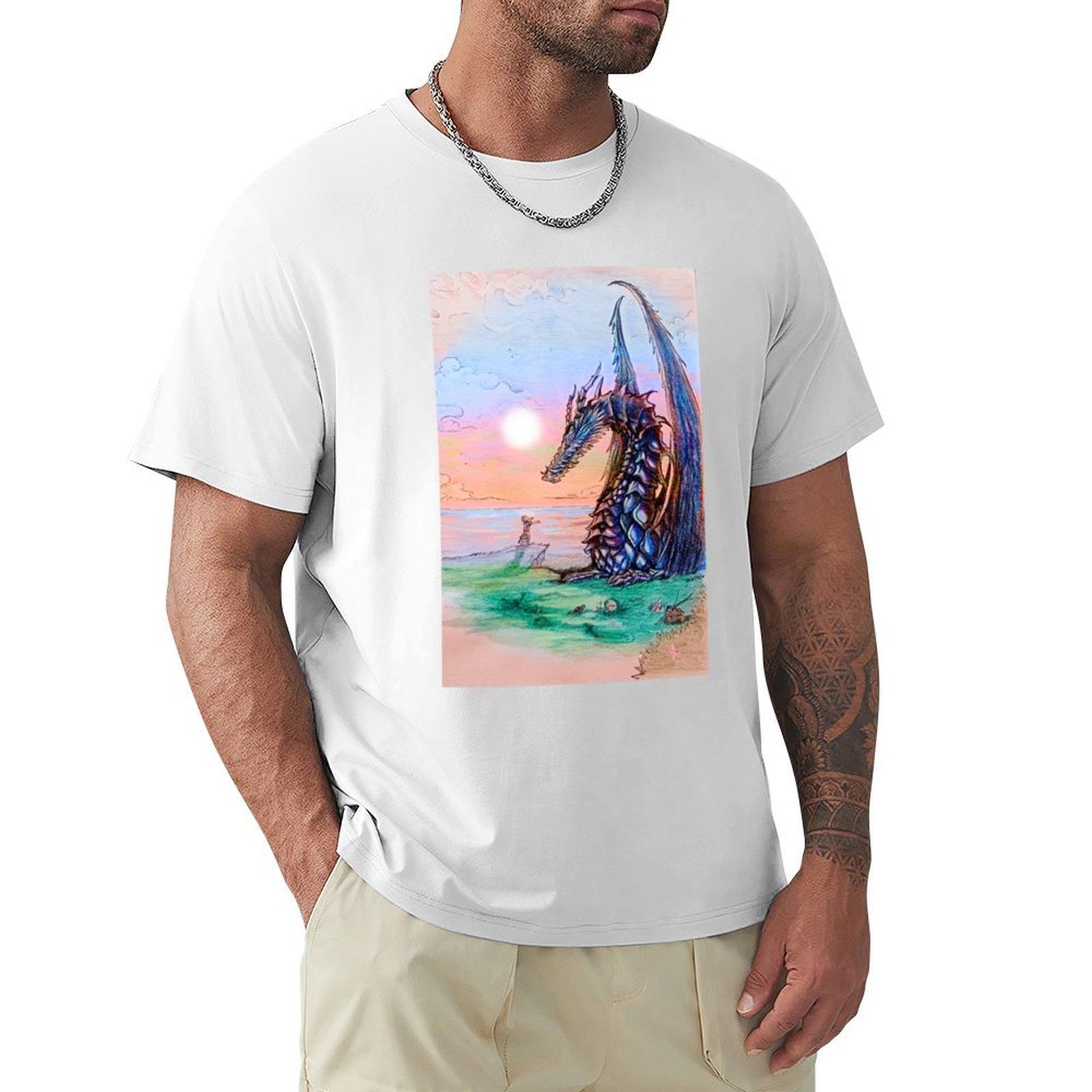Tales From Earthsea Watercolor Tshirt Basic Simple Design Short Sleeve Shirt S