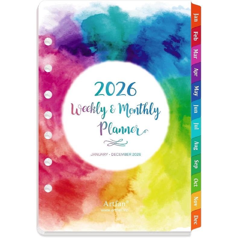 2026 Planner Refills - 7-Hole Punched Planner Refills 2026, JAN 2026 - DEC 2026, 5.5 x 8.5 , 5-1/2 x 8-1/2 , A5 Planner erts, 2026 Weekly and