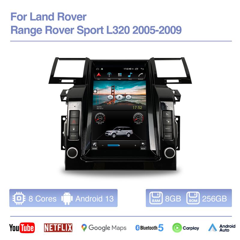 12.1inch For Range Rover Sport L320 2005-2009 Car multimedia player GPS navigation radio Android 13 8Core 8+128G Carplay 4G AUTO