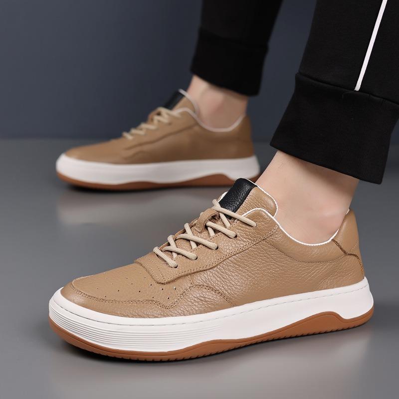 The First Layer of Cowhide Summer New Men's Leather Shoes Casual Versatile Board Shoes Breathable Men's Shoes Shoes