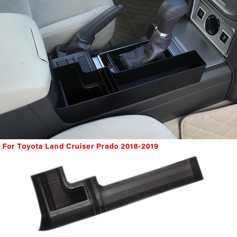 ABS Black Center Console Side Storage Box Multi-Function Mobile Phone Tray For Toyota Land Cruiser Prado FJ150 150