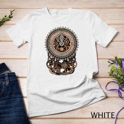 Camiseta Unissex Steampunk Vintage Relógio e Engrenagens Steampunk