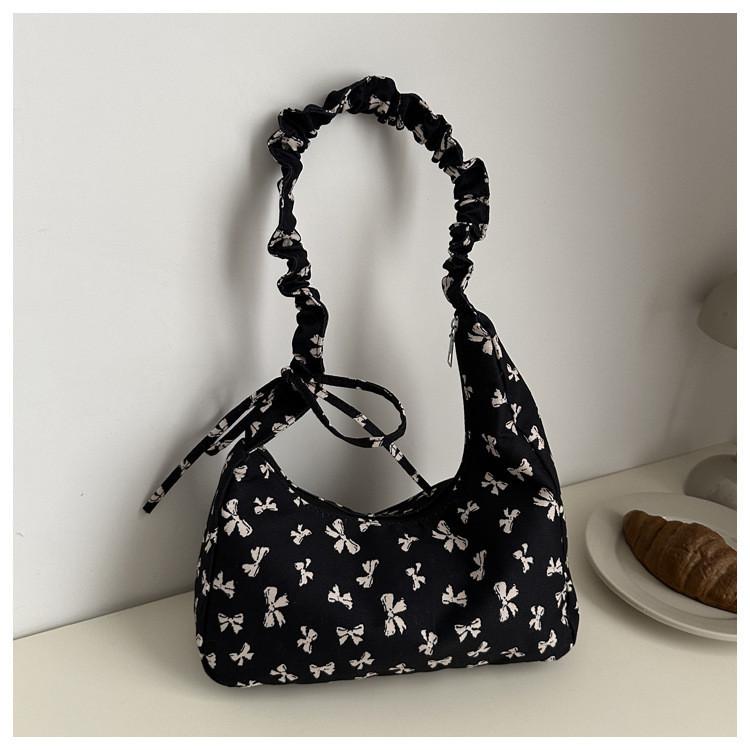 

Stylish Black Canvas Floral Tote Bag With Spacious Design For Everyday Use
