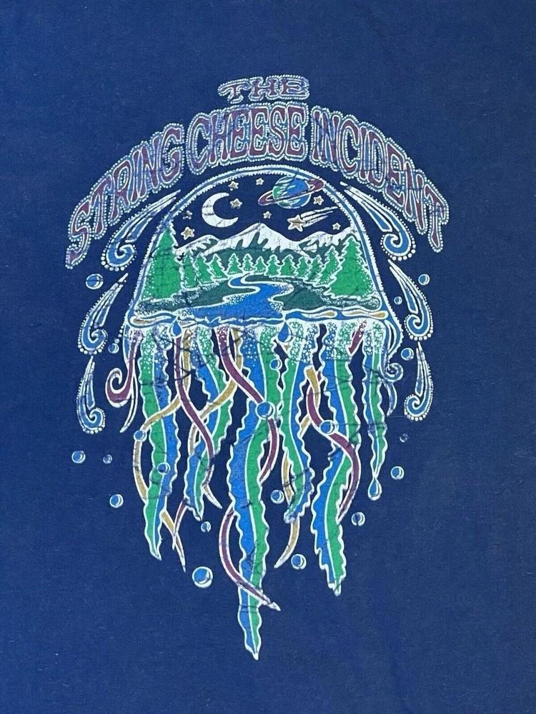 String Cheese Incident Jellyfish World Navy Color 100% Cotton Shirt SN314 Unisex T-Shirt XXXXL