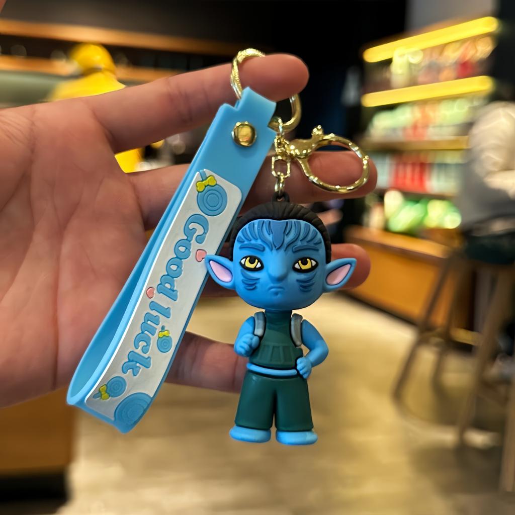 Kreativer Cartoon-Avatar-Schlüsselanhänger 3D-Puppe Tasche Paar-Anhänger Auto-Schlüsselanhänger