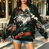 Women's Trendy Print Half Zip Sweatshirt Lightweight Casual Pullover for Everyday Wear