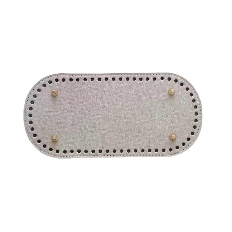 

Основа для овальной сумки ручной работы - HyunA Вязаная кожаная плетеная пластина 25*12 бежевый