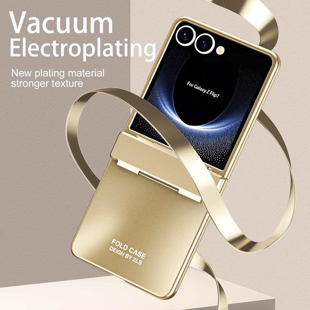 Voor Samsung Galaxy Z Flip 7 Sterrenserie Plating PC Anti-Val Anti-Vingerafdruk Anti-Slip Telefoonhoesje