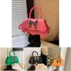 Fashionable Bowknot Small Square Tote Bag For Women Cute Shoulder Crossbody Purse