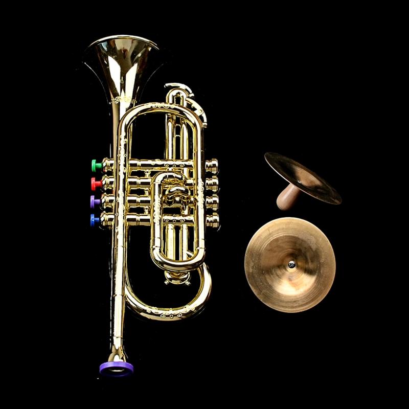 Children Educational Trumpet for Kids Early Developmental Trumpet Cymbal Toy
