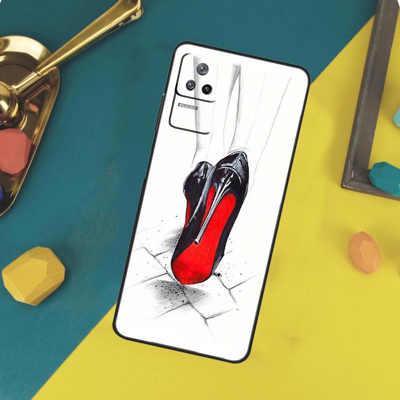Fashion High Heels Case For Xiaomi 15 14 13 Ultra 11T 12T 13T 14T Pro POCO X7 Pro X3 X5 X6 F5 F6 M6 Pro Funda
