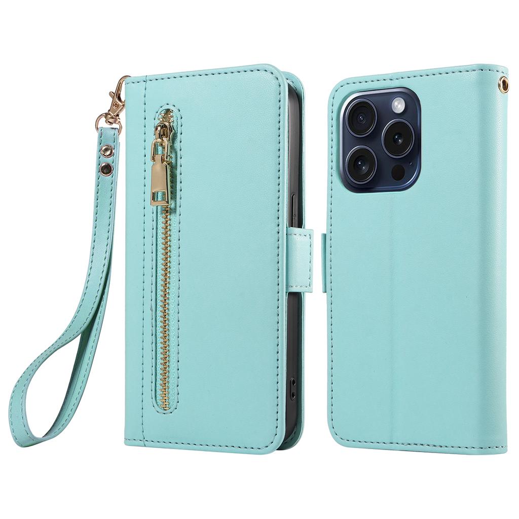 Stilvolle Reißverschluss-Geldbörsen-Handyhülle für iPhone 16 15 14 13 12 11 Pro Max Mini 7 8 X XS XR Multi-SIM-Slot Klapphülle