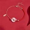 Hetian Jade Bracelet, Rope Bracelet, Red String, Fish