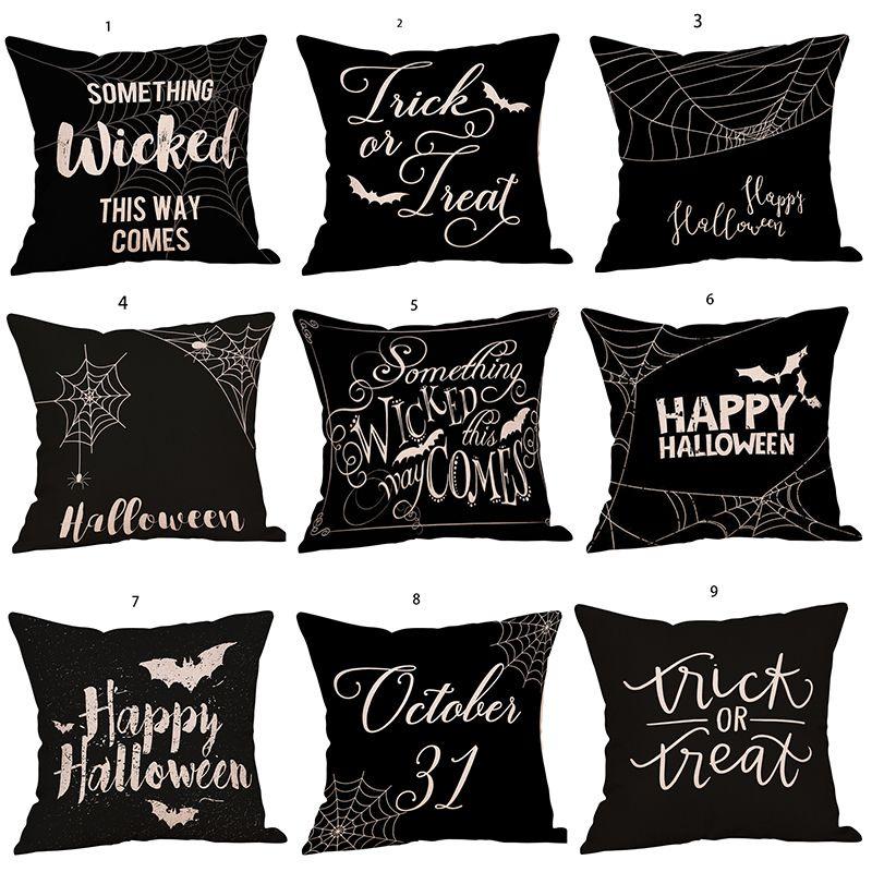 Luxurious Halloween Pillow Cover Fall Decor Pillow Case For Sofa And Waist Cushion