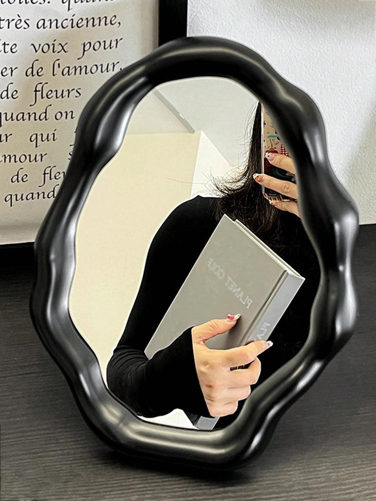 Nordic Style Makeup Mirror High Appearance Value Vanity Mirror for Bedroom Dressing Table Elegant Desktop Decorative Ornament