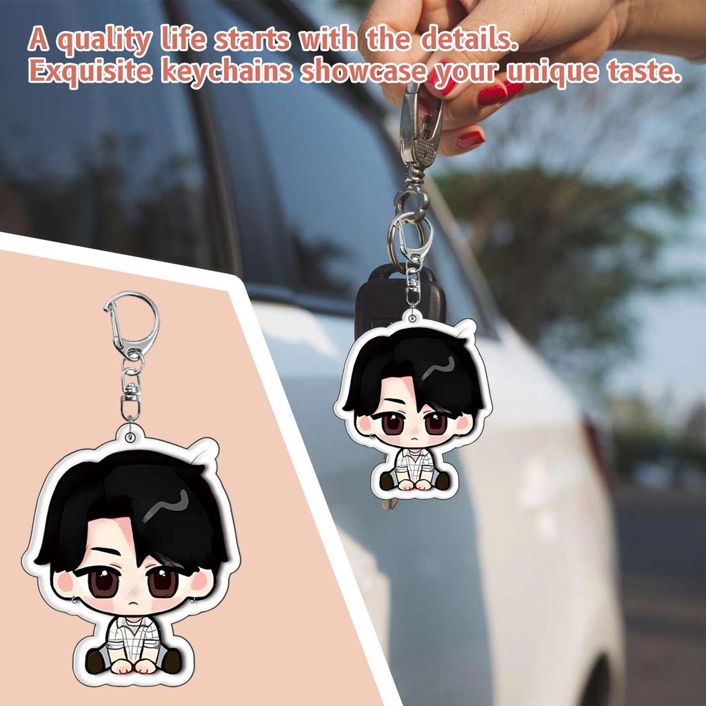 Cartoon Anime Movie Transparent Acrylic Keychain Pendant, Exquisite Gift Hanging Accessories For Backpacks
