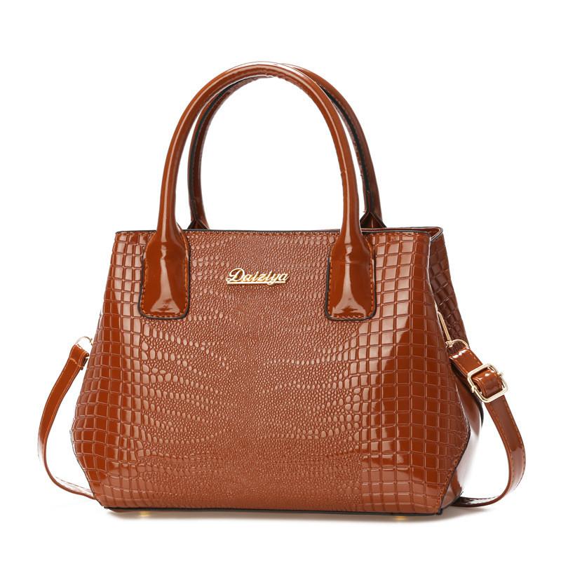 Stylish And Trendy Stone Texture Large Capacity Shoulder Bag For Women In Black Red Yellow Blue Purple And Coffee