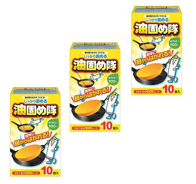 Cotton Lab Cotton Lab Oil 30 Packets Packets X 3 for Oil Waste Fried and Solidifier, (10 Packs) Disposal, Oil, Foods, Cleaning. [Bulk Purchase]