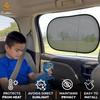 4-Piece PVC Mesh Static Car Sunshade Set for Full Windshield Coverage