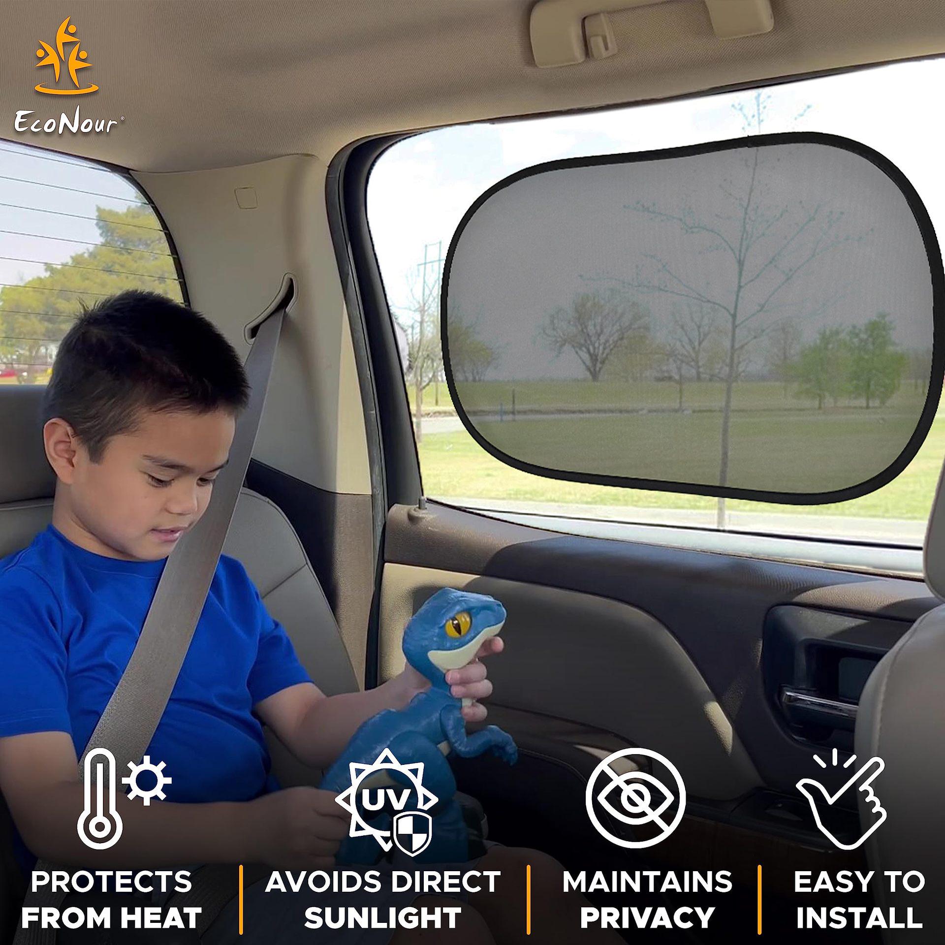 

4-Piece PVC Mesh Static Car Sunshade Set for Full Windshield Coverage 2 transparent films