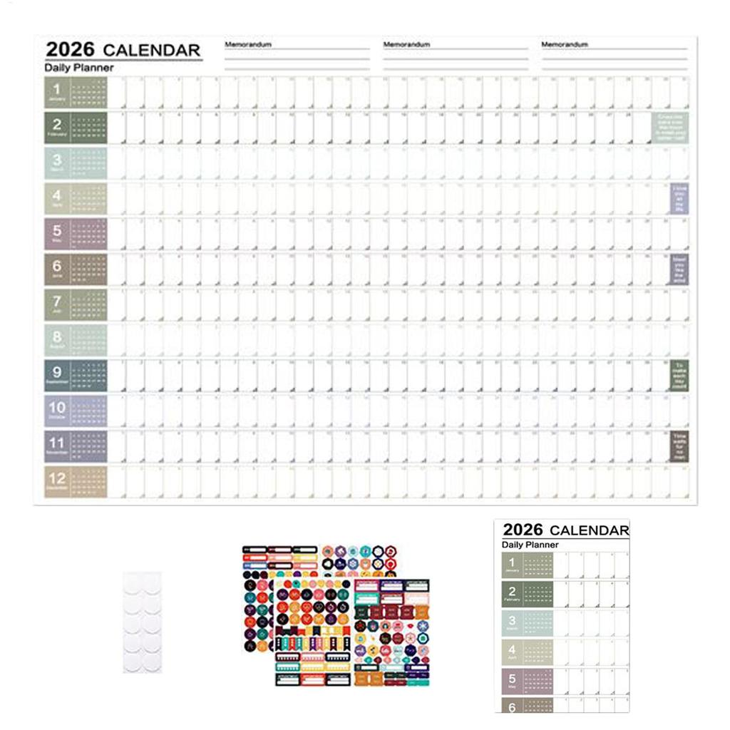 2026 Calendar Wall Monthly Calendar 12 Month Folded 2026 Poster Schedule Organizer for Family Friends Students Teachers Home