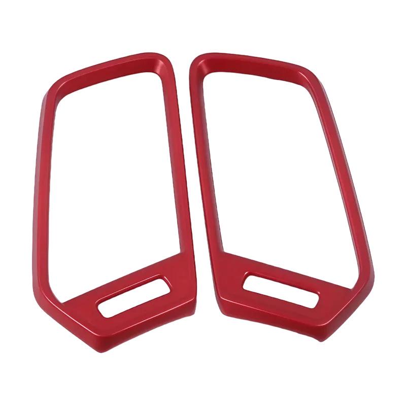 Honda Accord 18th Gen Red Interior Trim Kit: Gear Shift Frame, Armrest, Air Vent, Gear Knob, Steering Wheel.