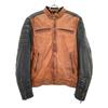 helstons Noir x Camel CRUISER CUIR RAG Leather Jacket Jacket S Brown / BlackUsed