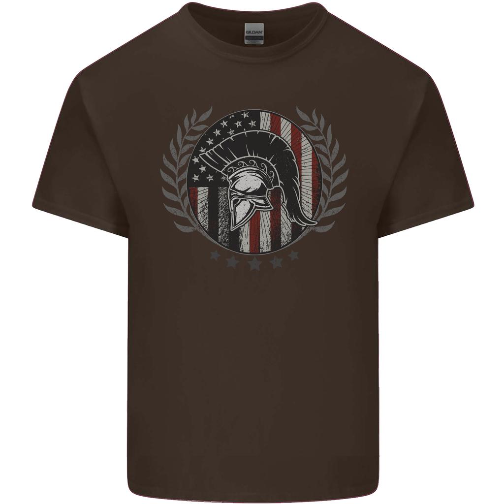 USA Bodybuilding Flag Gym Training Spartan Unisexs Light Cotton TShirt