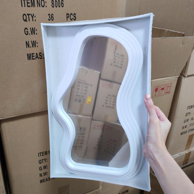 

Irregular Decorative Mirror Aesthetic Wall Mounted Mirrors Modern Bedroom Makeup Mirror Luxury Elegant Mirrors Room Decoration